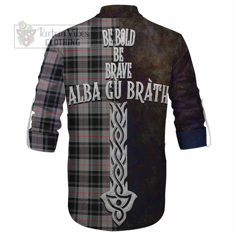 Tartan Vibes Clothing Moffat Tartan Family Crest Ghillie Kilt Shirt Alba Gu Brath Be Brave Lion Ancient Style