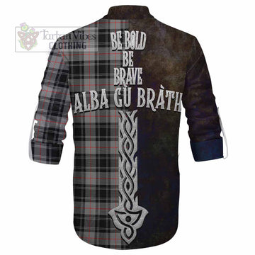 Moffat Tartan Family Crest Ghillie Kilt Shirt Alba Gu Brath Be Brave Lion Ancient Style