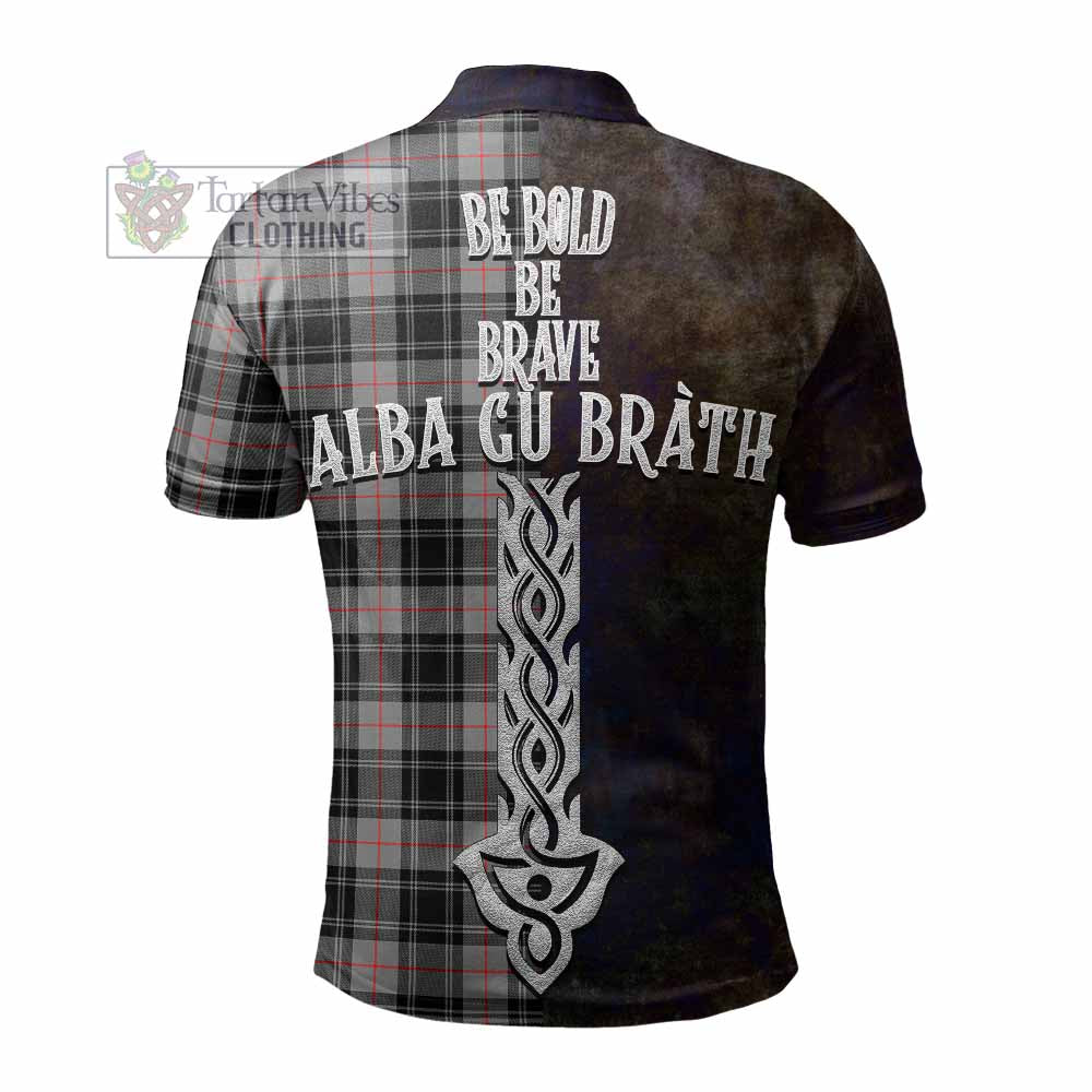 Tartan Vibes Clothing Moffat Tartan Family Crest Polo Shirt Alba Gu Brath Be Brave Lion Ancient Style