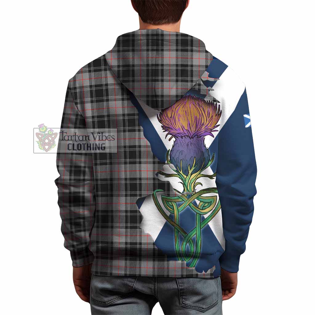 Tartan Vibes Clothing Moffat Tartan Family Crest Hoodie Scottish Thistle Celtic Inspired