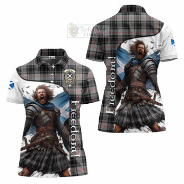Tartan Vibes Clothing Moffat Crest Tartan Women's Polo Shirt Inspired by the Freedom of Scottish Warrior