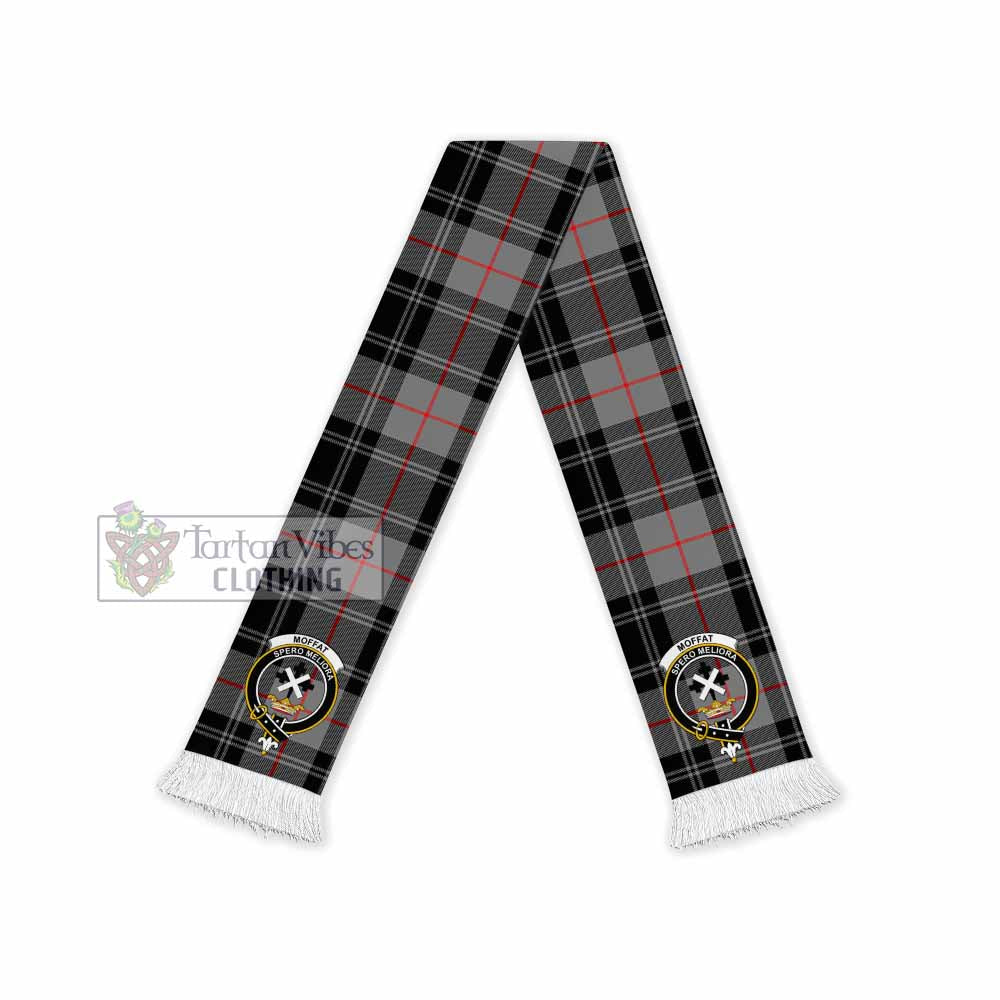 Tartan Vibes Clothing Moffat Tartan Ruffneck Scarf with Family Crest