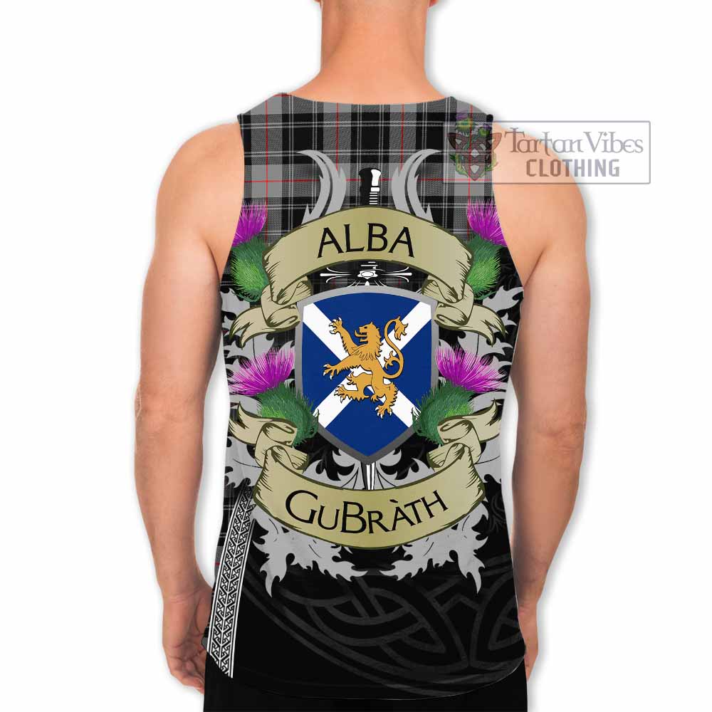 Tartan Vibes Clothing Moffat Tartan Family Crest Men's Tank Top Lion Rampant Royal Thistle Shield Celtic Inspired
