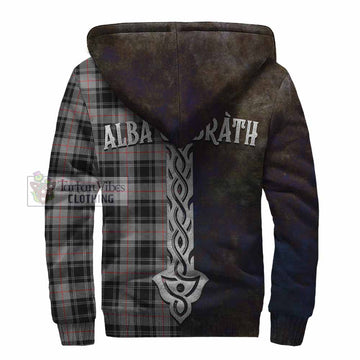 Moffat Tartan Family Crest Sherpa Hoodie Alba Gu Brath Be Brave Lion Ancient Style