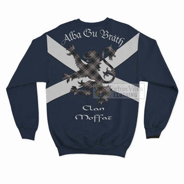Moffat Tartan Lion Rampant Sweatshirt Proudly Display Your Heritage with Alba Gu Brath and Clan Name