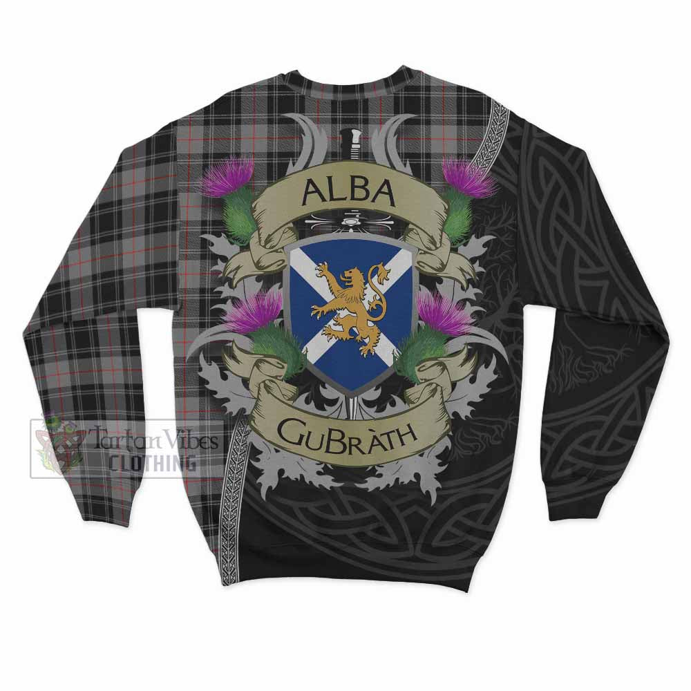 Tartan Vibes Clothing Moffat Tartan Family Crest Sweatshirt Lion Rampant Royal Thistle Shield Celtic Inspired