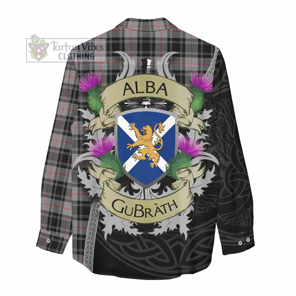 Tartan Vibes Clothing Moffat Tartan Family Crest Women's Casual Shirt Lion Rampant Royal Thistle Shield Celtic Inspired