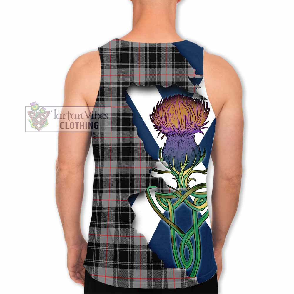 Tartan Vibes Clothing Moffat Tartan Family Crest Men's Tank Top Scottish Thistle Celtic Inspired