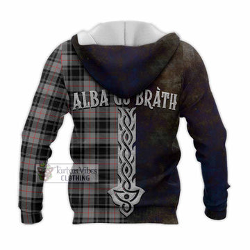 Moffat Tartan Family Crest Knitted Hoodie Alba Gu Brath Be Brave Lion Ancient Style
