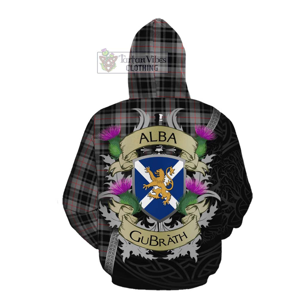 Tartan Vibes Clothing Moffat Tartan Family Crest Cotton Hoodie Lion Rampant Royal Thistle Shield Celtic Inspired