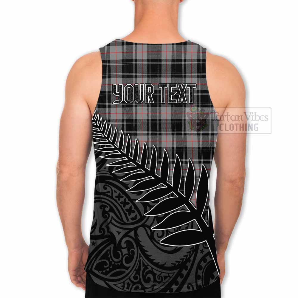 Tartan Vibes Clothing Moffat Crest Tartan Men's Tank Top with New Zealand Silver Fern Half Style