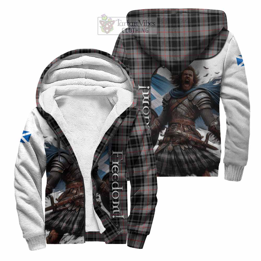Tartan Vibes Clothing Moffat Crest Tartan Sherpa Hoodie Inspired by the Freedom of Scottish Warrior