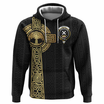 Moffat Clan Crest Hoodie with Celtic Tree of Life Inspired