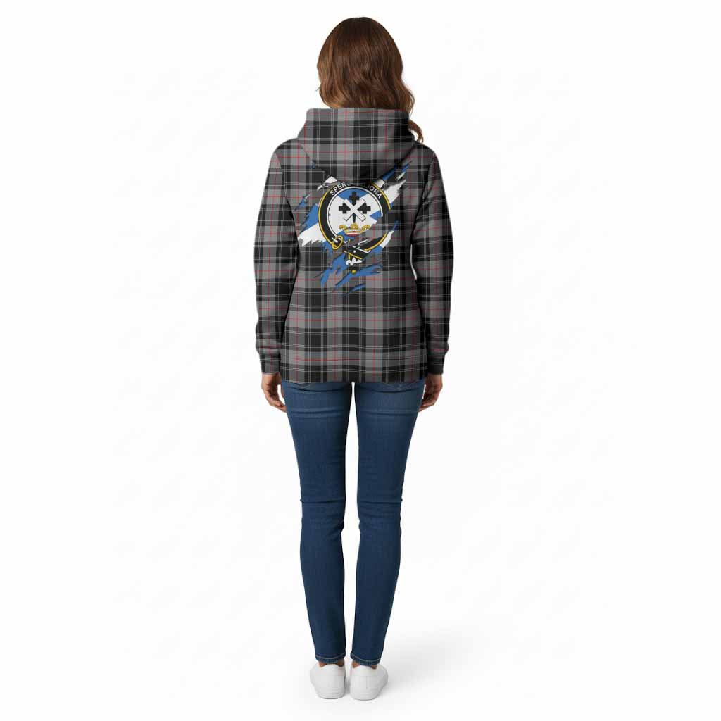 Moffat Clan Crest In Me Tartan Cotton Hoodie Scotland Flag Style