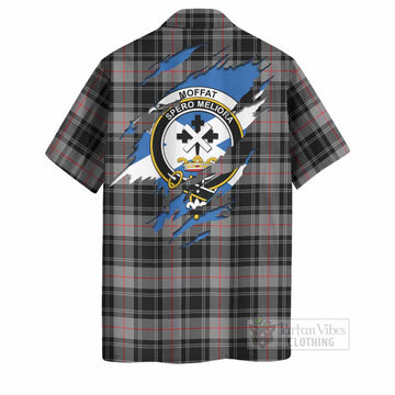 Moffat Clan Crest In Me Tartan Hawaiian Shirt Scotland Flag Style