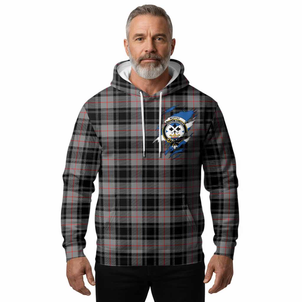 Moffat Clan Crest In Me Tartan Hoodie Scotland Flag Style