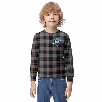 Moffat Clan Crest In Me Tartan Kid Knitted Sweatshirt Scotland Flag Style