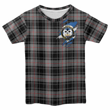 Moffat Clan Crest In Me Tartan Kid T-shirt Scotland Flag Style