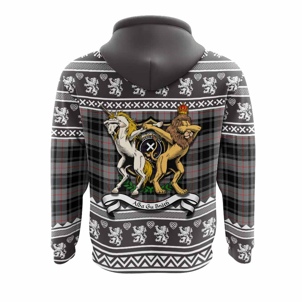 Moffat Clan Tartan Crest Christmas Hoodie Coat of Arms Funny Style - Tartan Vibes Clothing