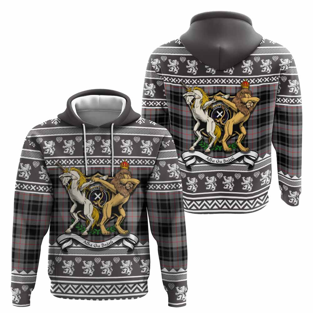 Moffat Clan Tartan Crest Christmas Hoodie Coat of Arms Funny Style - Tartan Vibes Clothing
