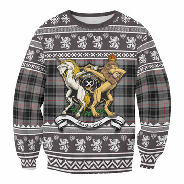 Moffat Clan Tartan Crest Christmas Sweatshirt Coat of Arms Funny Style