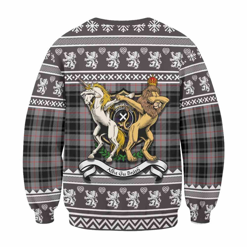 Moffat Clan Tartan Crest Christmas Sweatshirt Coat of Arms Funny Style - Tartan Vibes Clothing