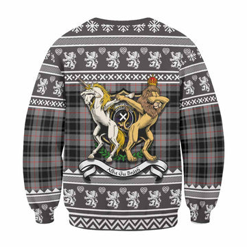 Moffat Clan Tartan Crest Christmas Sweatshirt Coat of Arms Funny Style
