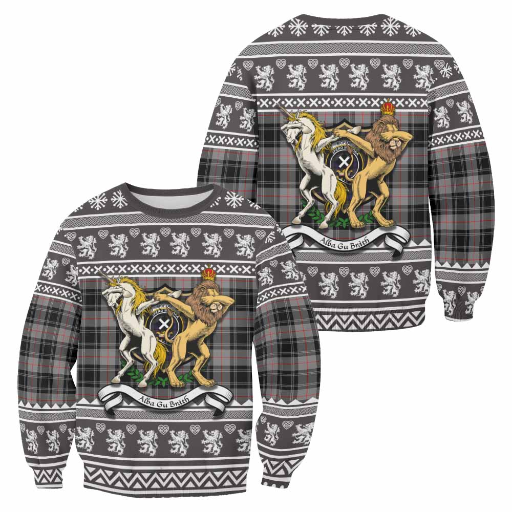 Moffat Clan Tartan Crest Christmas Sweatshirt Coat of Arms Funny Style - Tartan Vibes Clothing