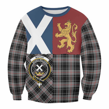 Moffat Crest Tartan Sweatshirt with Lion Rampant Saltire Style