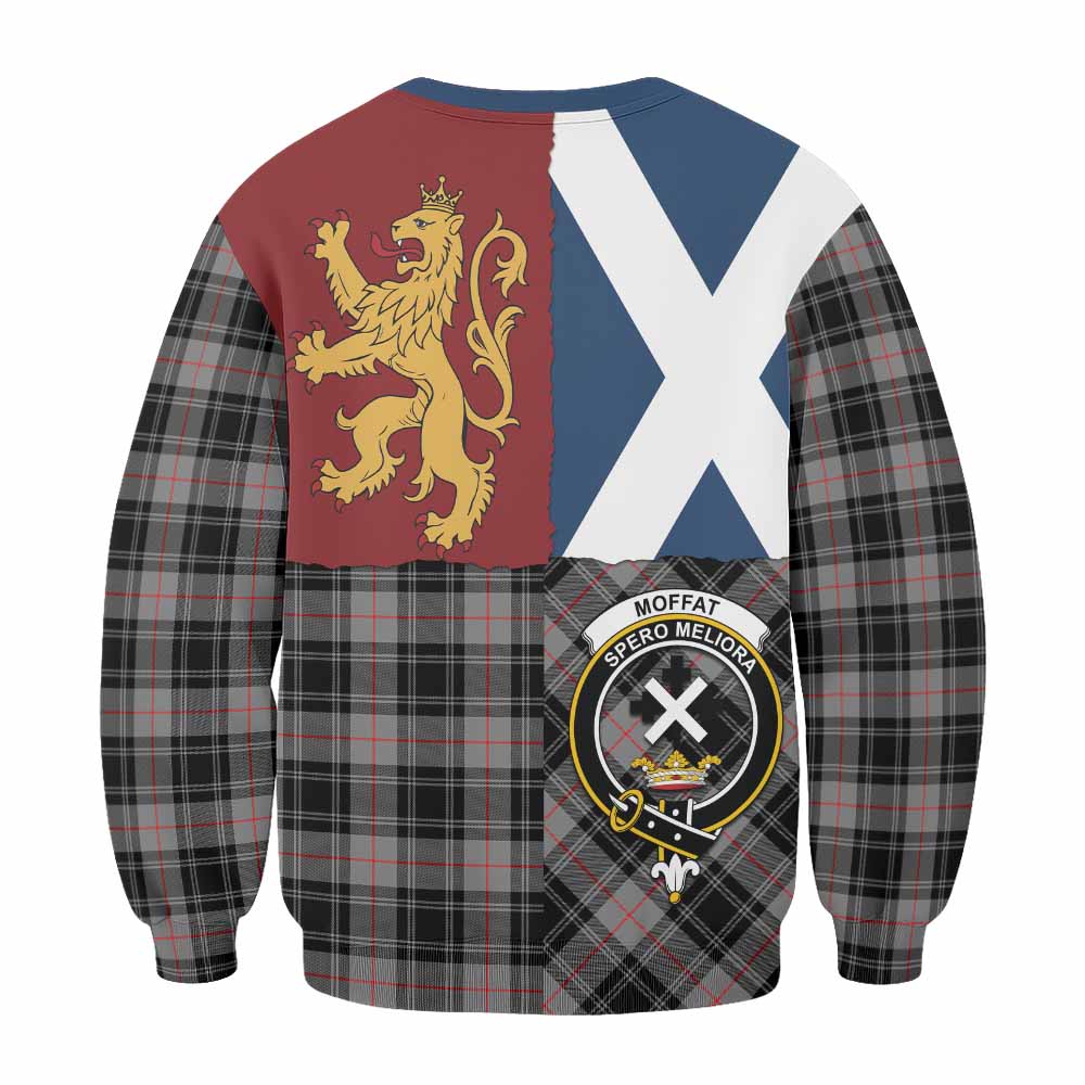 Moffat Crest Tartan Sweatshirt with Lion Rampant Saltire Style