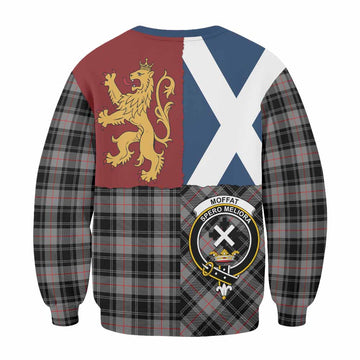 Moffat Crest Tartan Sweatshirt with Lion Rampant Saltire Style