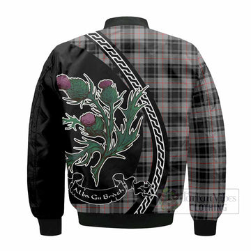 Moffat Family Crest Tartan Bomber Jacket Alba Thistle Inspired
