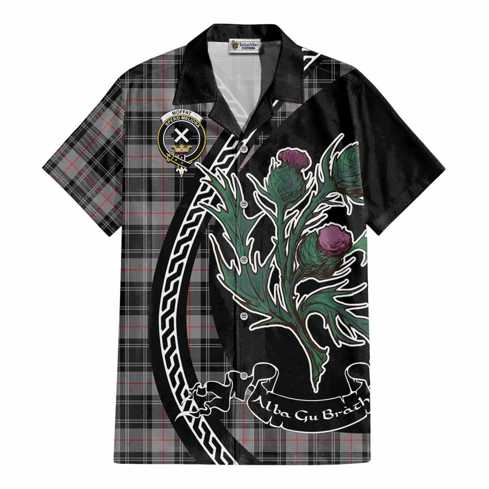 Moffat Family Crest Tartan Cotton Hawaiian Shirt Alba Thistle Inspired - Tartan Vibes Clothing