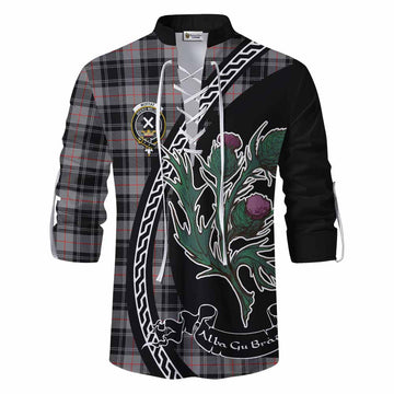 Moffat Family Crest Tartan Ghillie Shirt Alba Thistle Inspired