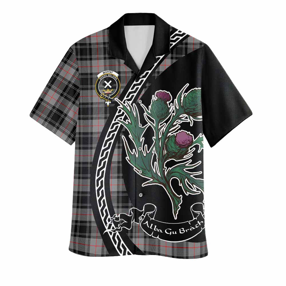 Moffat Family Crest Tartan Hawaiian Shirt Alba Thistle Inspired - Tartan Vibes Clothing