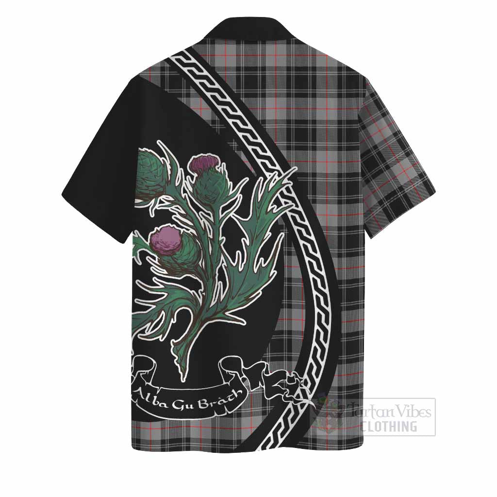 Moffat Family Crest Tartan Hawaiian Shirt Alba Thistle Inspired - Tartan Vibes Clothing