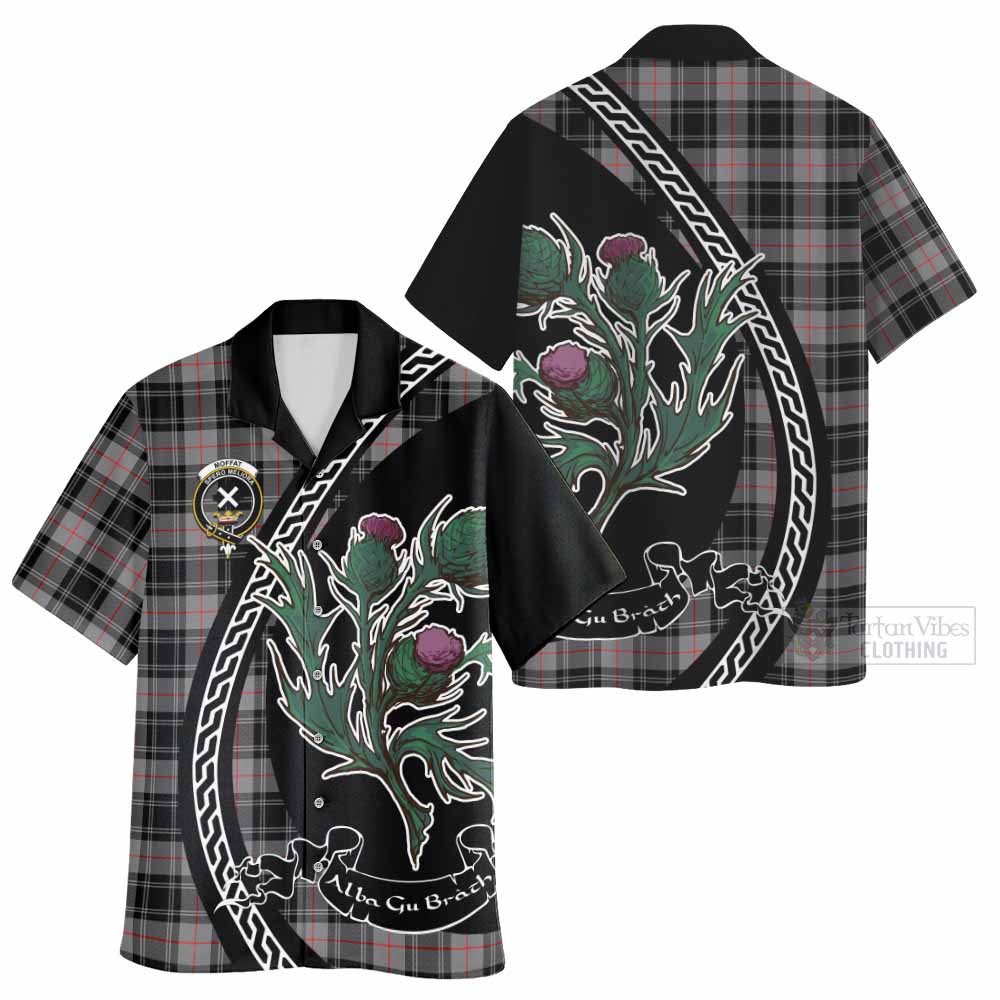 Moffat Family Crest Tartan Hawaiian Shirt Alba Thistle Inspired - Tartan Vibes Clothing