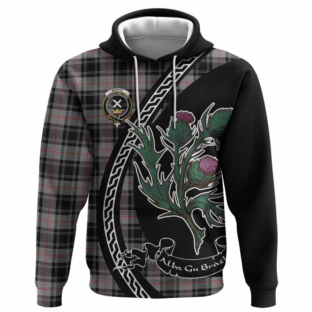 Moffat Family Crest Tartan Hoodie Alba Thistle Inspired - Tartan Vibes Clothing