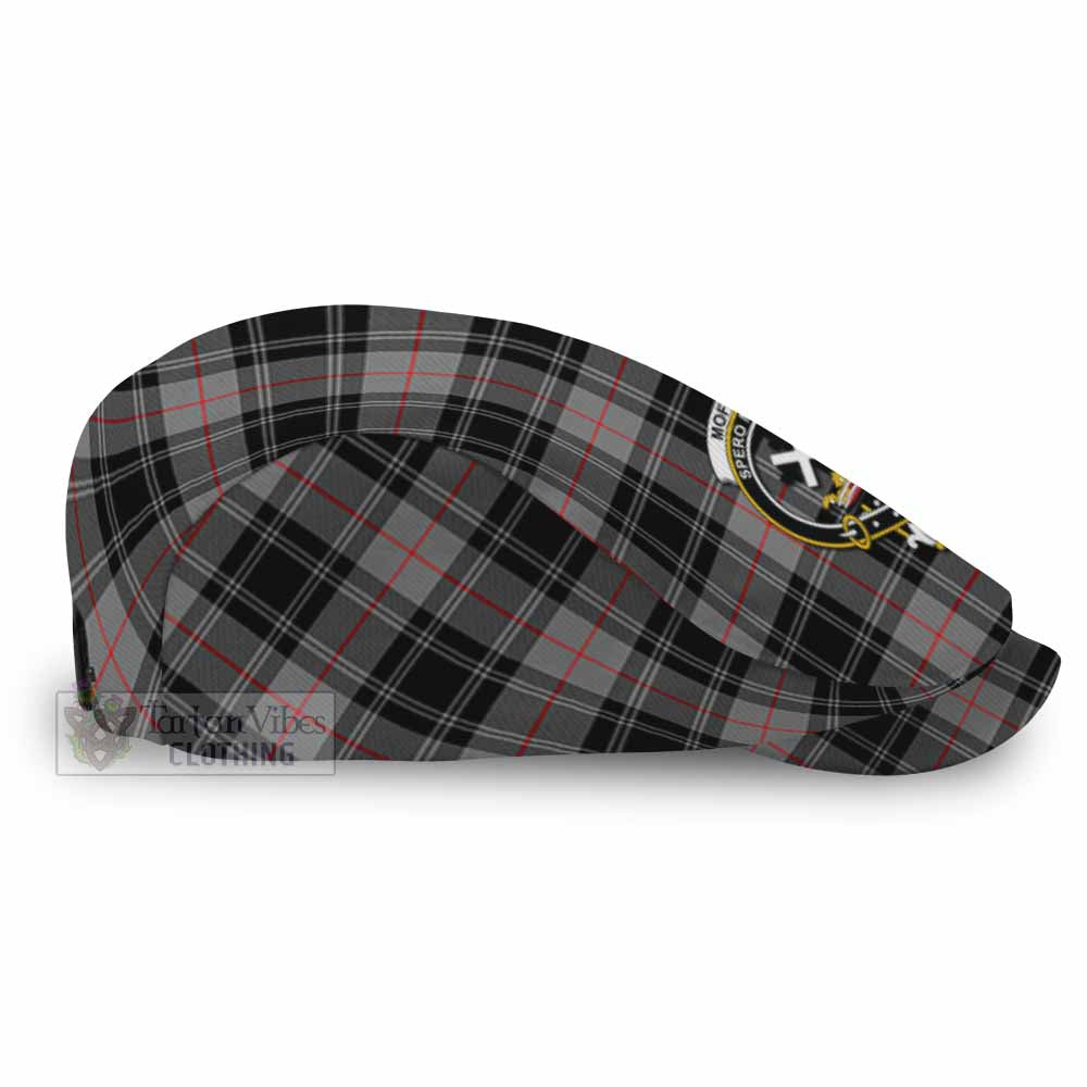 Moffat Family Crest Tartan Jeff Cap, Tartan Flat Cap