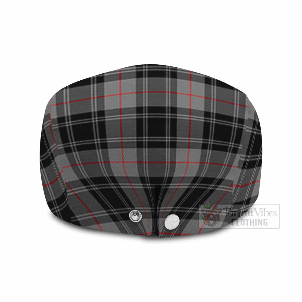 Moffat Family Crest Tartan Jeff Cap, Tartan Flat Cap