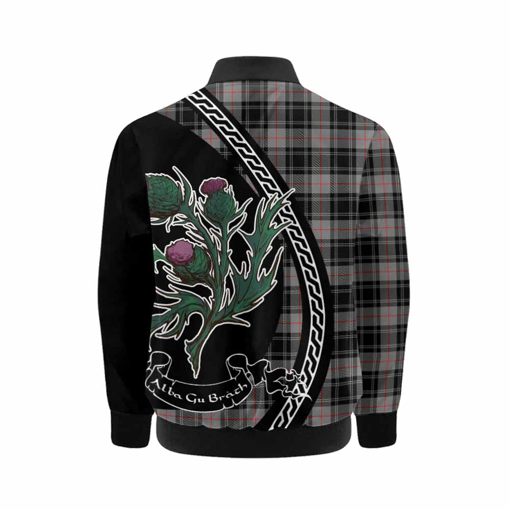 Moffat Family Crest Tartan Kid Bomber Jacket Alba Thistle Inspired - Tartan Vibes Clothing