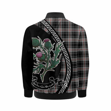 Moffat Family Crest Tartan Kid Bomber Jacket Alba Thistle Inspired - Tartan Vibes Clothing