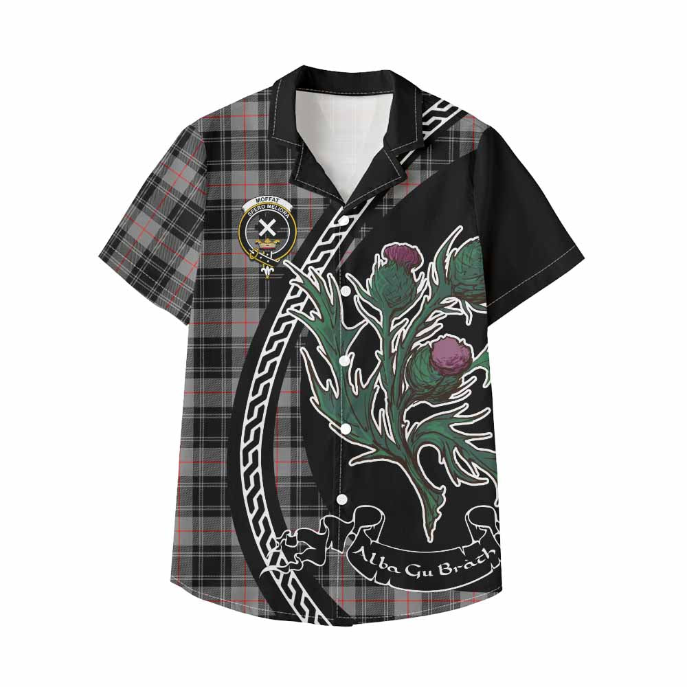 Moffat Family Crest Tartan Kid Hawaiian Shirt Alba Thistle Inspired - Tartan Vibes Clothing