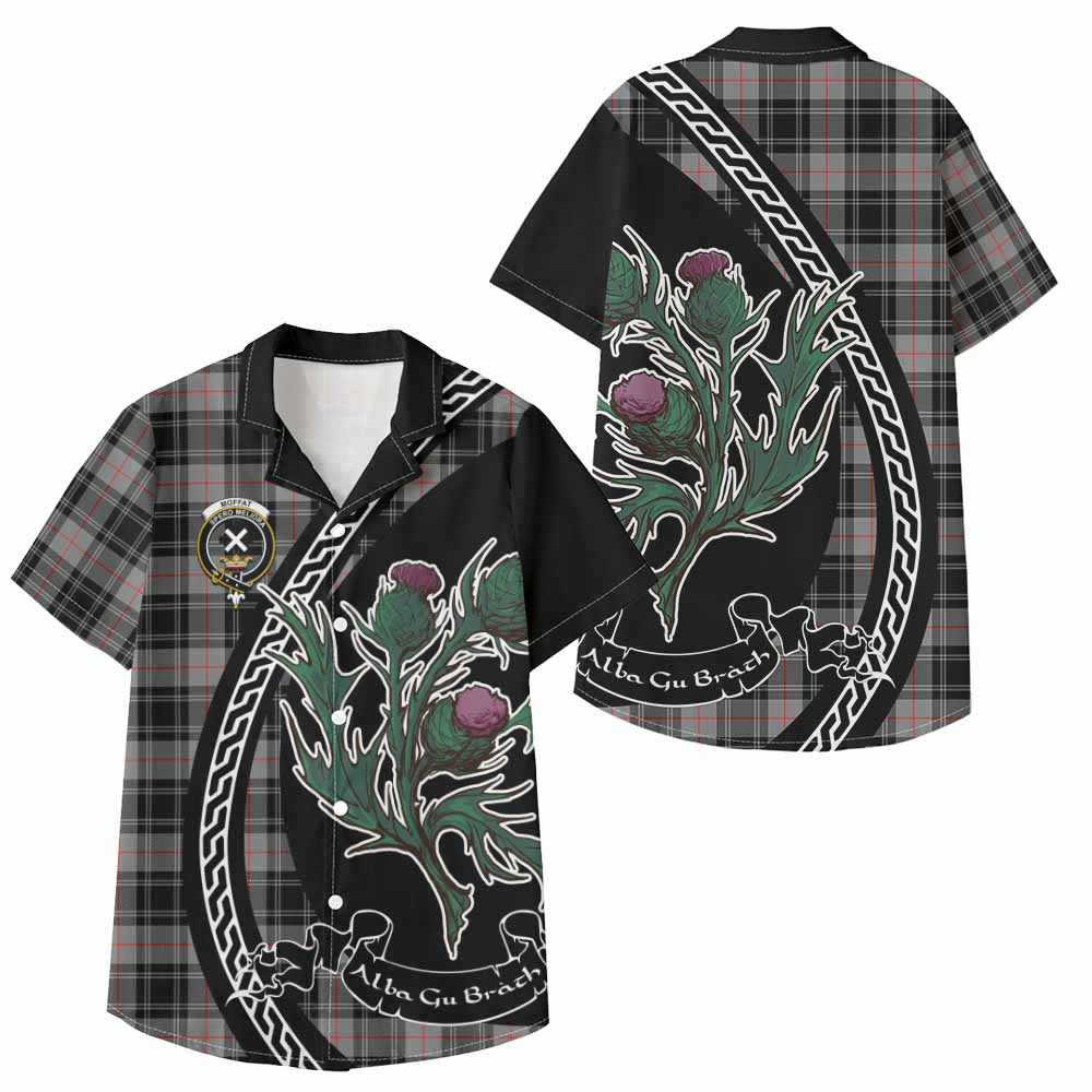 Moffat Family Crest Tartan Kid Hawaiian Shirt Alba Thistle Inspired - Tartan Vibes Clothing