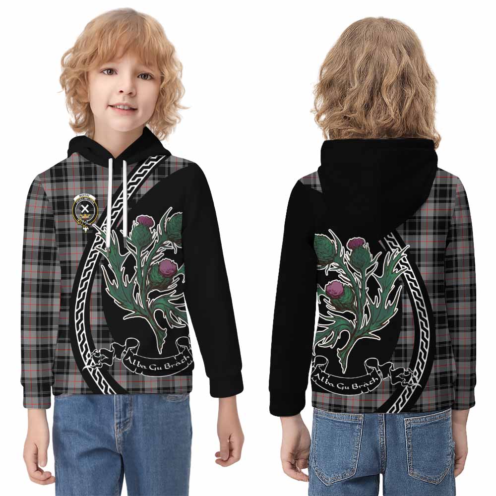 Moffat Family Crest Tartan Kid Hoodie Alba Thistle Inspired - Tartan Vibes Clothing