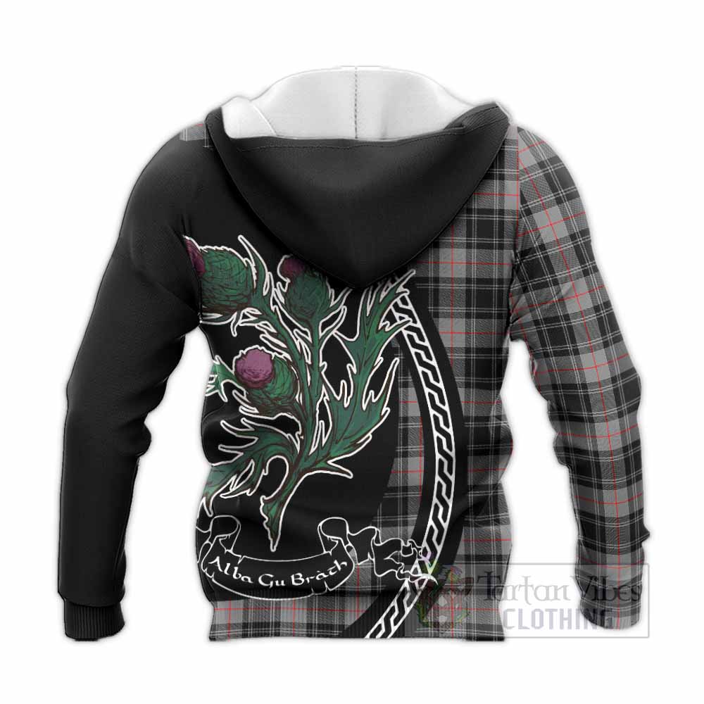 Moffat Family Crest Tartan Knitted Hoodie Alba Thistle Inspired - Tartan Vibes Clothing