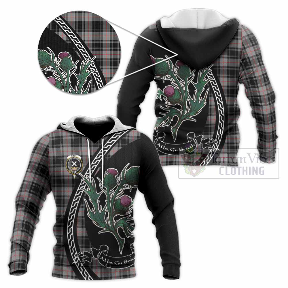 Moffat Family Crest Tartan Knitted Hoodie Alba Thistle Inspired - Tartan Vibes Clothing