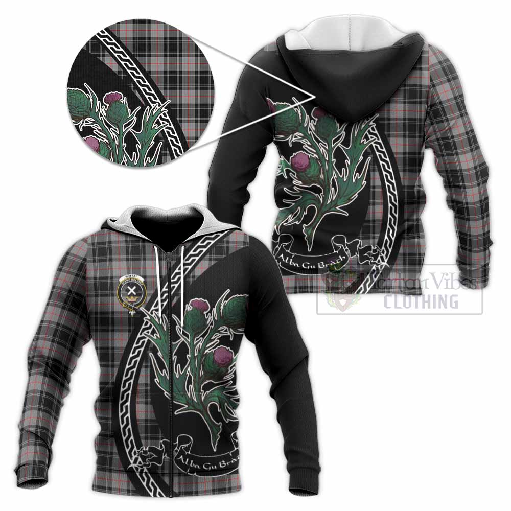 Moffat Family Crest Tartan Knitted Hoodie Alba Thistle Inspired - Tartan Vibes Clothing