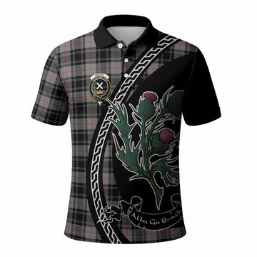 Moffat Family Crest Tartan Polo Shirt Alba Thistle Inspired