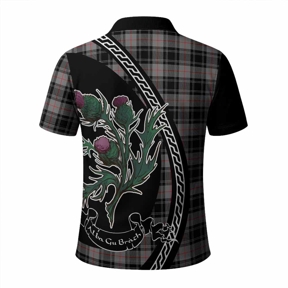 Moffat Family Crest Tartan Polo Shirt Alba Thistle Inspired - Tartan Vibes Clothing